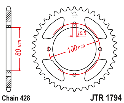 JT SPROCKETS JTR1794.45 (453345jt)